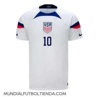 Camiseta Estados Unidos Christian Pulisic #10 Primera Equipación Replica Mundial 2022 mangas cortas